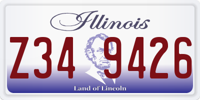 IL license plate Z349426