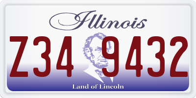 IL license plate Z349432