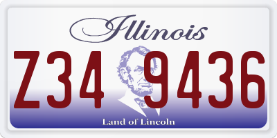 IL license plate Z349436