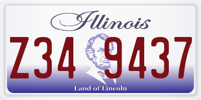 IL license plate Z349437
