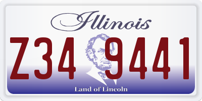 IL license plate Z349441