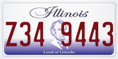 IL license plate Z349443