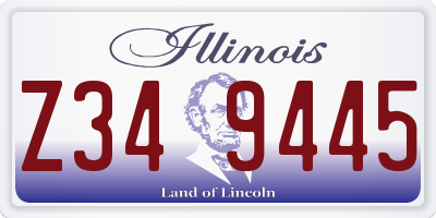IL license plate Z349445