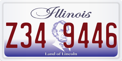 IL license plate Z349446