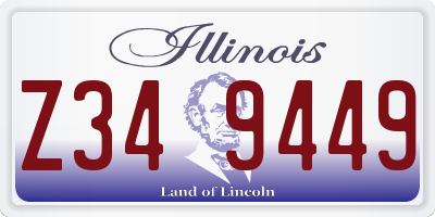 IL license plate Z349449