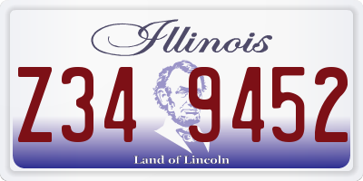 IL license plate Z349452