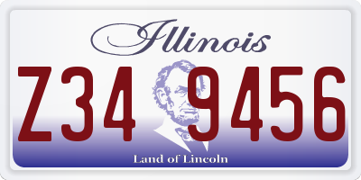 IL license plate Z349456