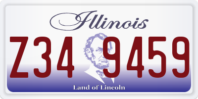 IL license plate Z349459