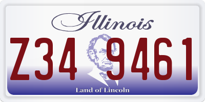 IL license plate Z349461