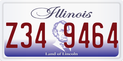 IL license plate Z349464