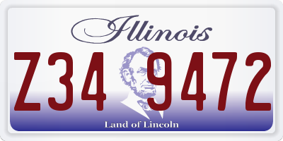 IL license plate Z349472