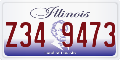 IL license plate Z349473