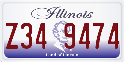 IL license plate Z349474