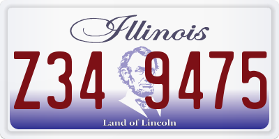 IL license plate Z349475