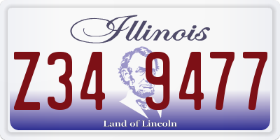 IL license plate Z349477