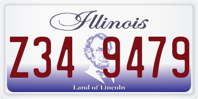IL license plate Z349479