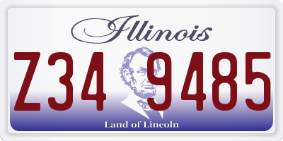 IL license plate Z349485