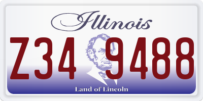 IL license plate Z349488