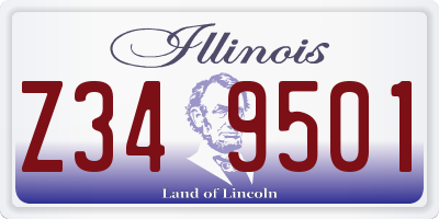 IL license plate Z349501