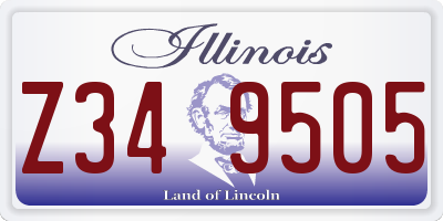 IL license plate Z349505