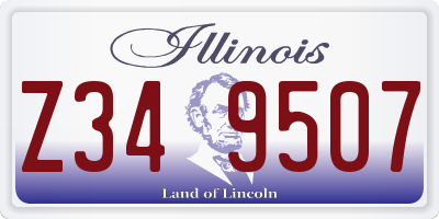 IL license plate Z349507