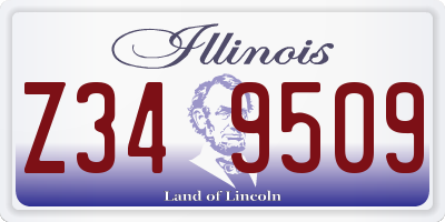 IL license plate Z349509