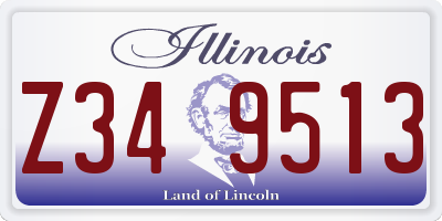 IL license plate Z349513