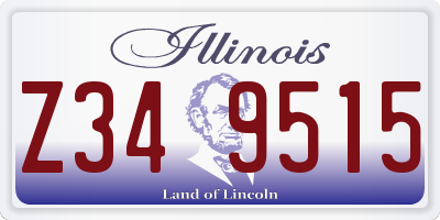 IL license plate Z349515
