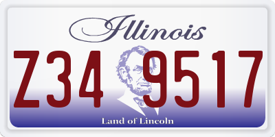 IL license plate Z349517