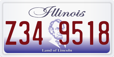 IL license plate Z349518