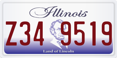 IL license plate Z349519
