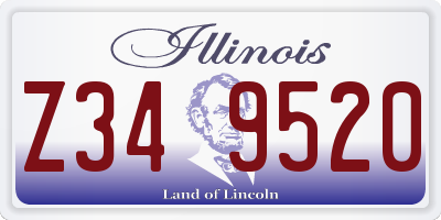 IL license plate Z349520