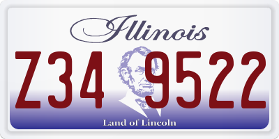 IL license plate Z349522