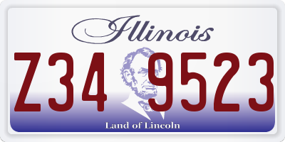 IL license plate Z349523