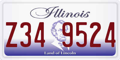 IL license plate Z349524