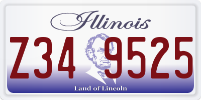 IL license plate Z349525