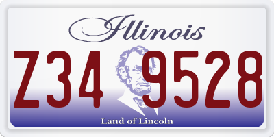 IL license plate Z349528