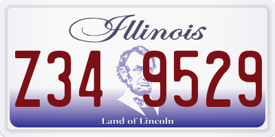 IL license plate Z349529
