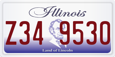IL license plate Z349530