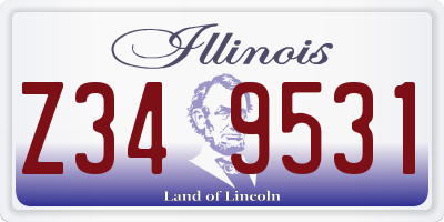 IL license plate Z349531