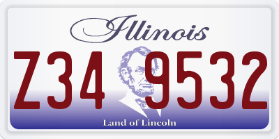 IL license plate Z349532