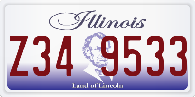 IL license plate Z349533