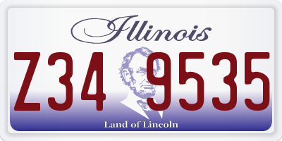 IL license plate Z349535