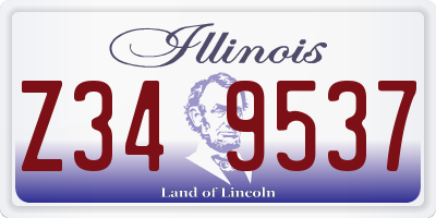 IL license plate Z349537
