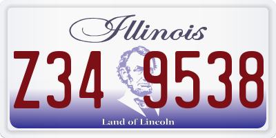 IL license plate Z349538