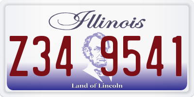 IL license plate Z349541