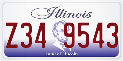 IL license plate Z349543