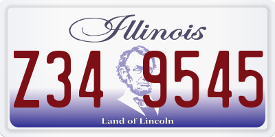 IL license plate Z349545