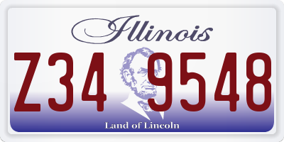 IL license plate Z349548