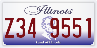 IL license plate Z349551